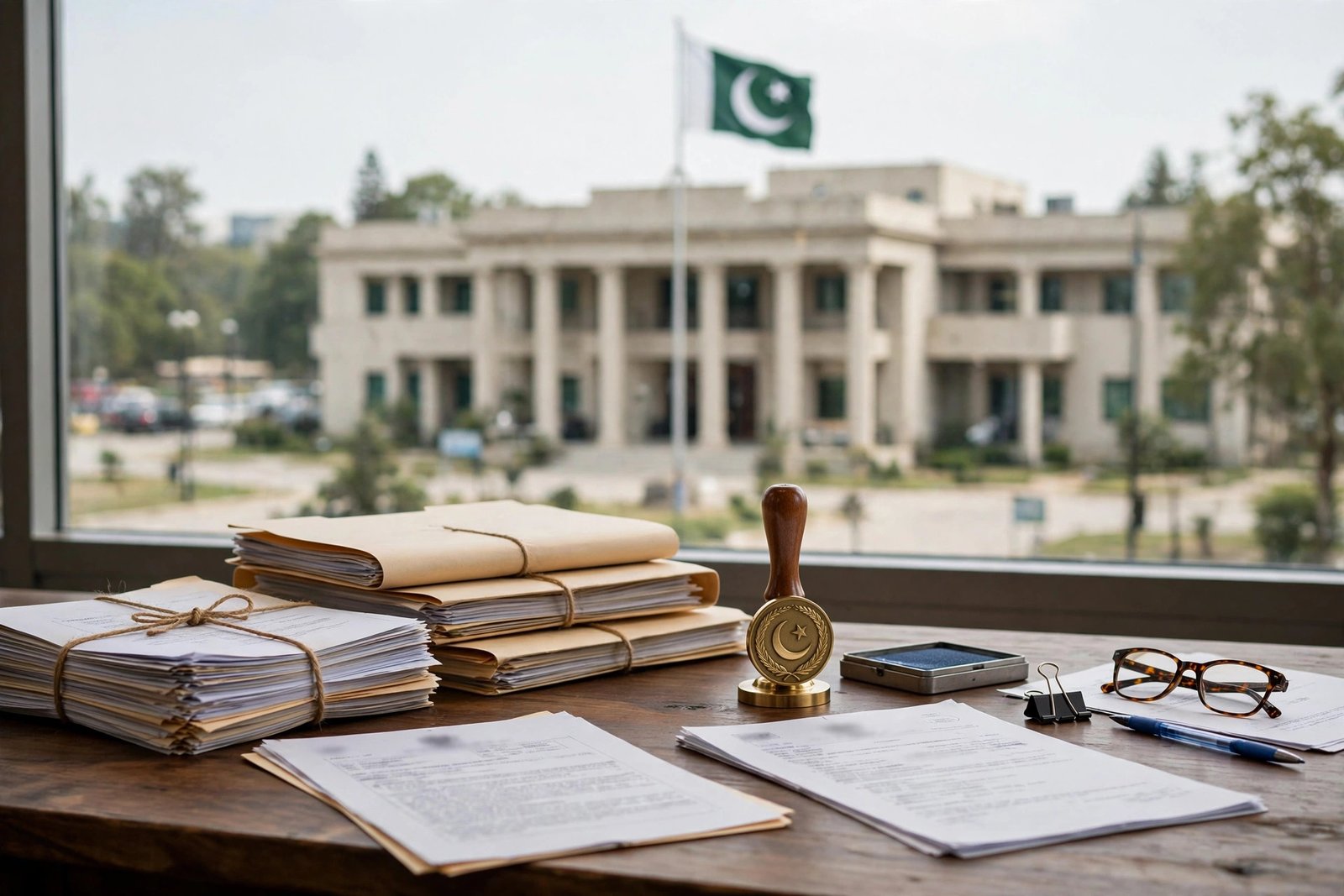 AJK government orders transfer, posting of seven officers — illustrative AI-generated image