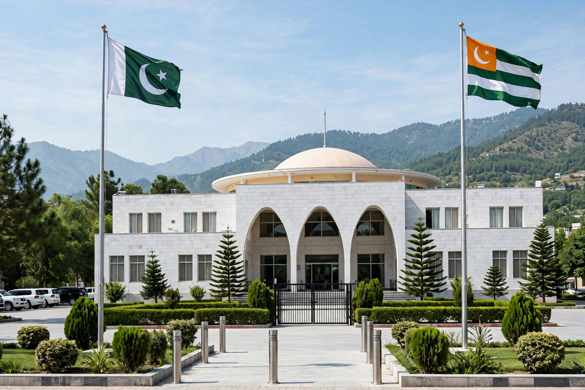 Government secretariat building — illustrative AI image